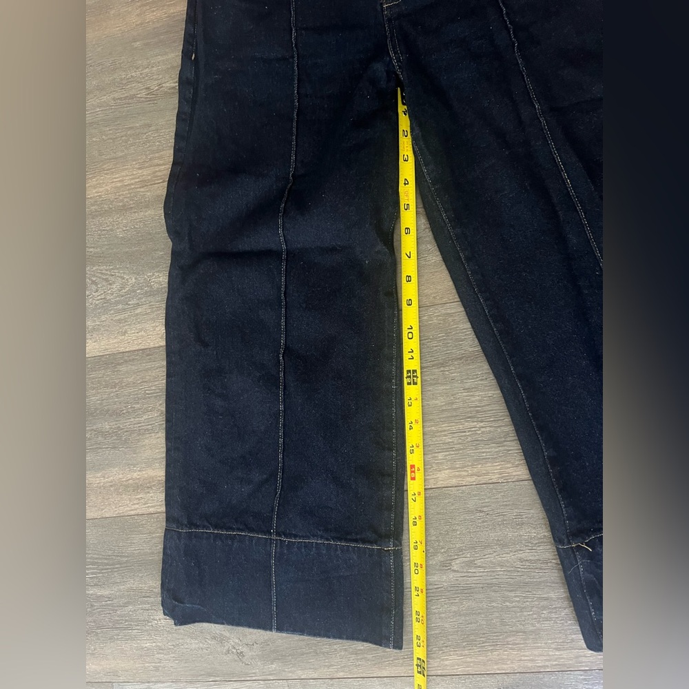 Mango Dark Blue Cropped Jeans - Picture 7 of 8
